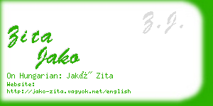 zita jako business card